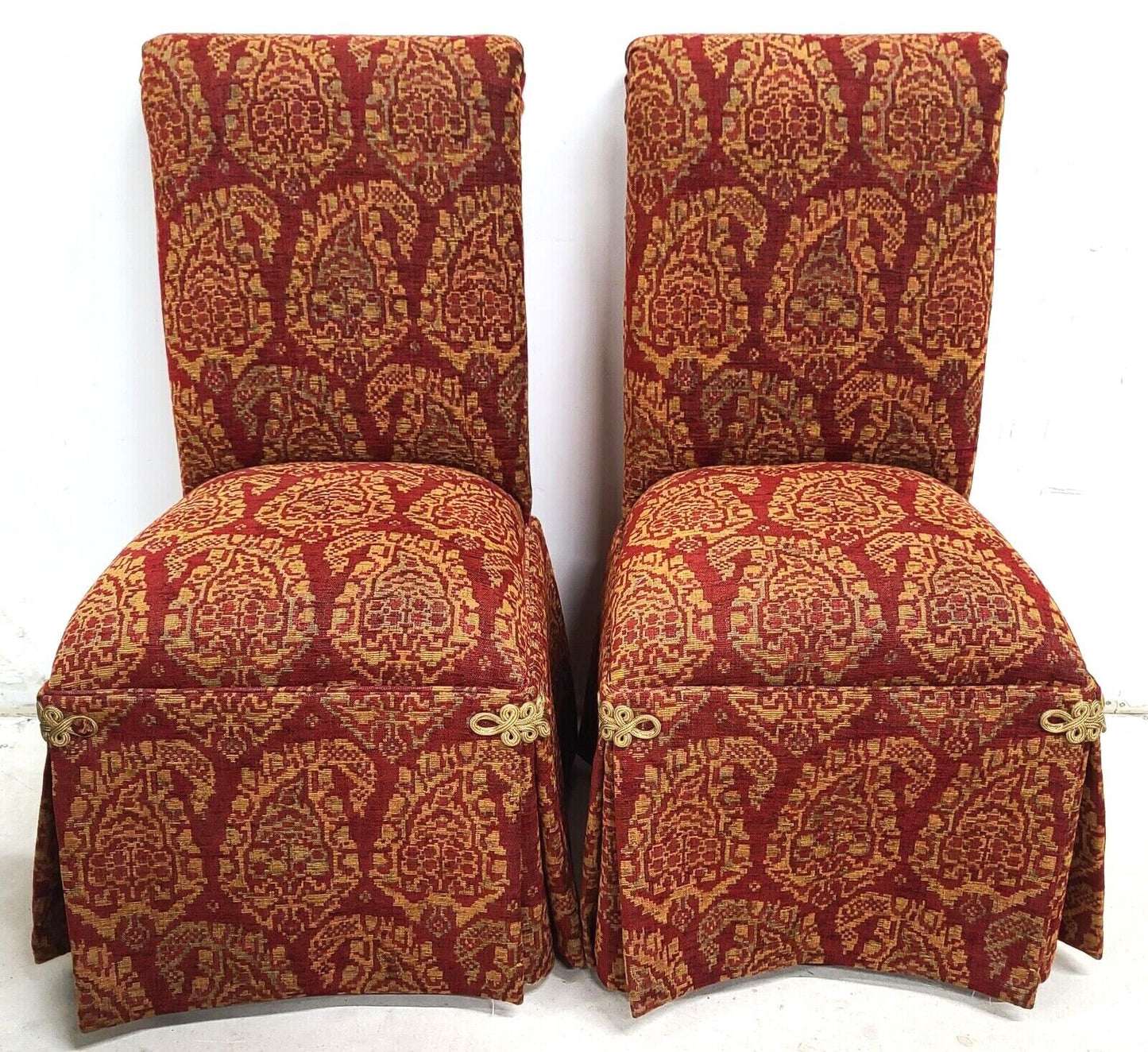 Pair of Rolling Parsons Dining Chairs by LANE VENTURE