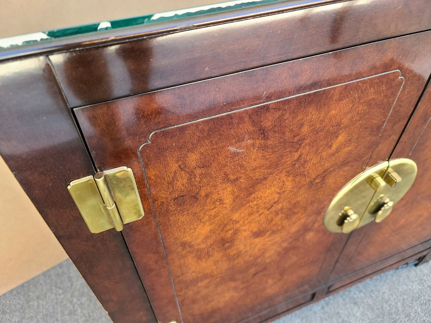 WHITE FURNITURE CO Mandarin Lacquered Asian Chinoiserie Buffet Server Dry Bar