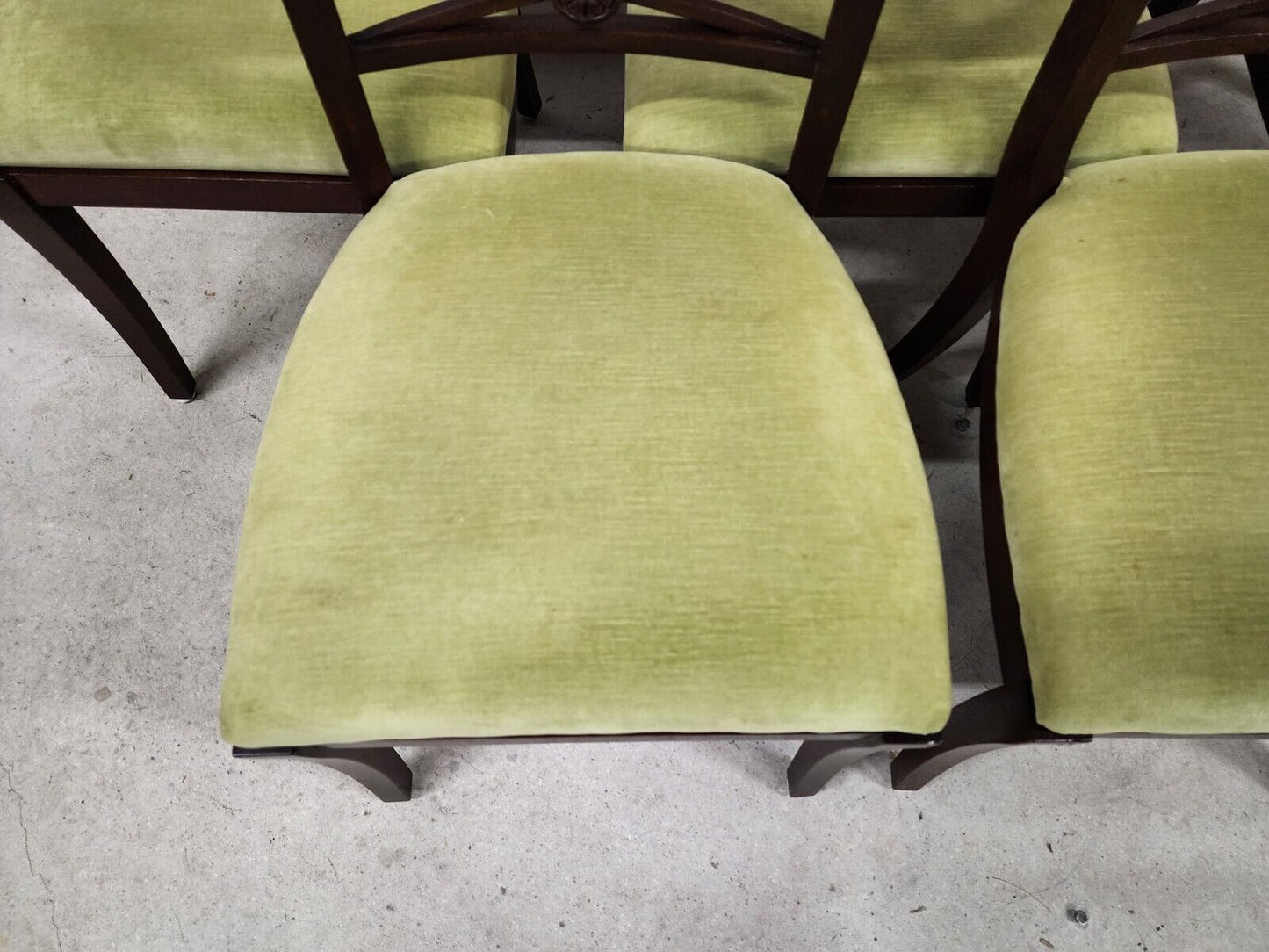 5 Mahogany Dining Chairs Cane Back by PALECEK