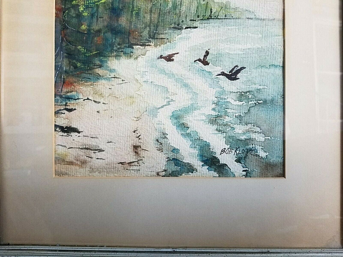 Original BOB KLOTZ 1893-1987 Signed Watercolor Painting Everglades Old Florida