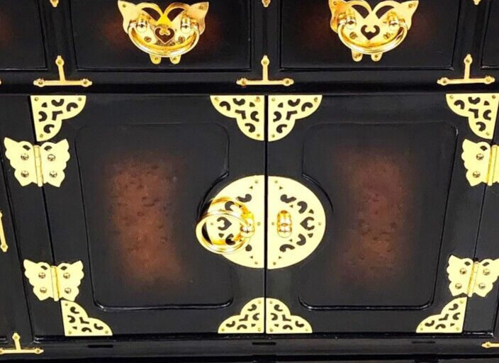 Vintage Asian Nightstand Side Table