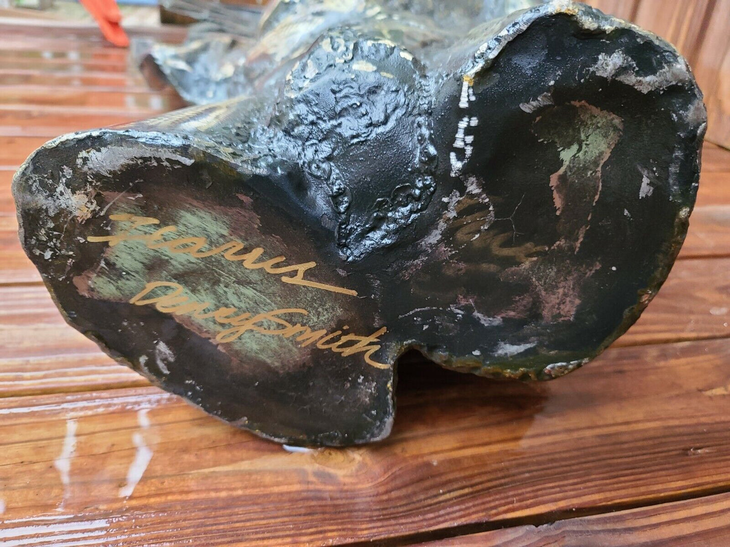 Monumental 56" Abstract Brutalist Metal Sculpture of "Icarus" by Dewey Smith