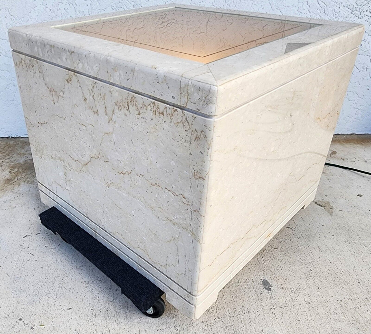 Side Center Table Marble Vintage Lighted Custom Made